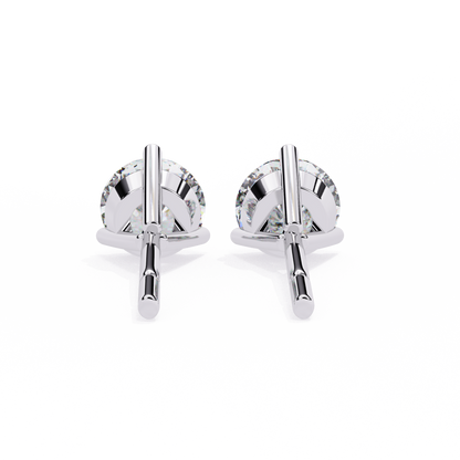 Orbitara Round Cut Solitaire Studs