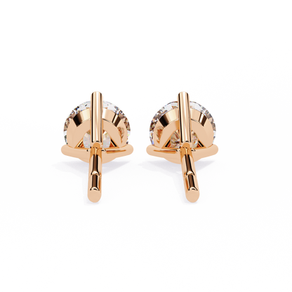 Orbitara Round Cut Solitaire Studs