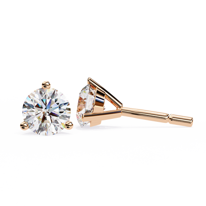 Orbitara Round Cut Solitaire Studs
