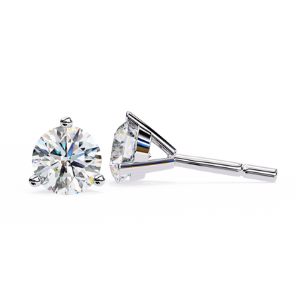 Orbitara Round Cut Solitaire Studs