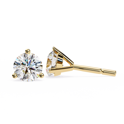 Orbitara Round Cut Solitaire Studs