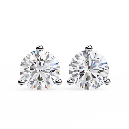 Orbitara Round Cut Solitaire Studs