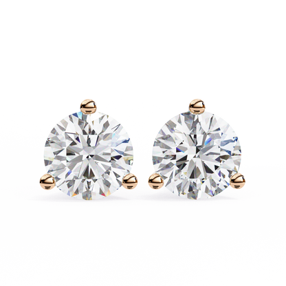 Orbitara Round Cut Solitaire Studs