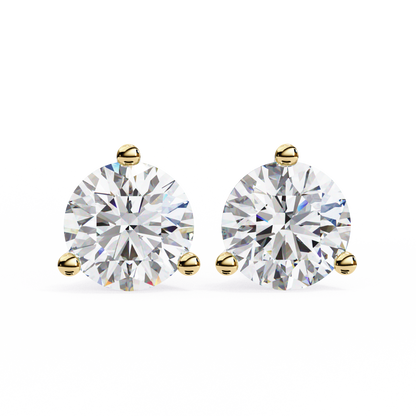 Orbitara Round Cut Solitaire Studs