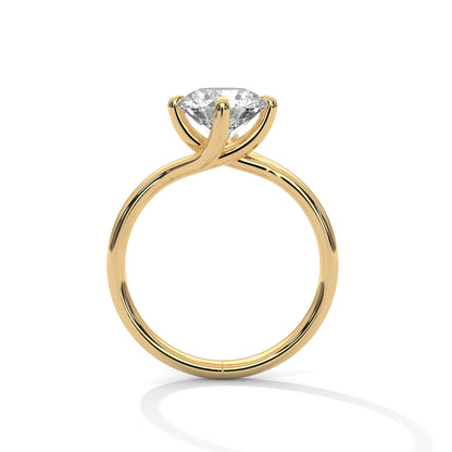 Classic Round Solitaire Diamond Ring  – Pure Elegance