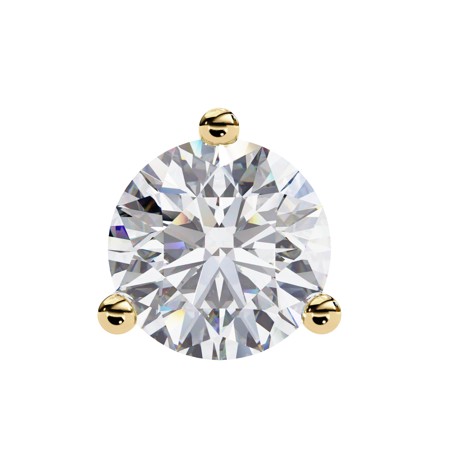 Orbitara Round Cut Solitaire Studs