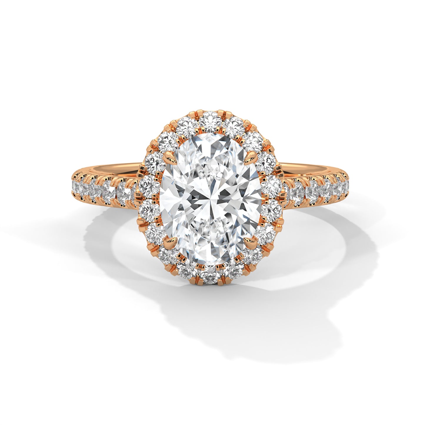 Regal Halo Oval-Cut Diamond Ring