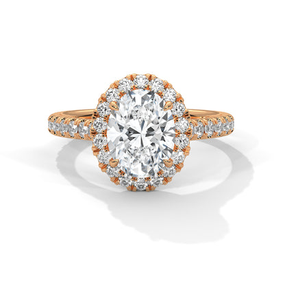 Regal Halo Oval-Cut Diamond Ring