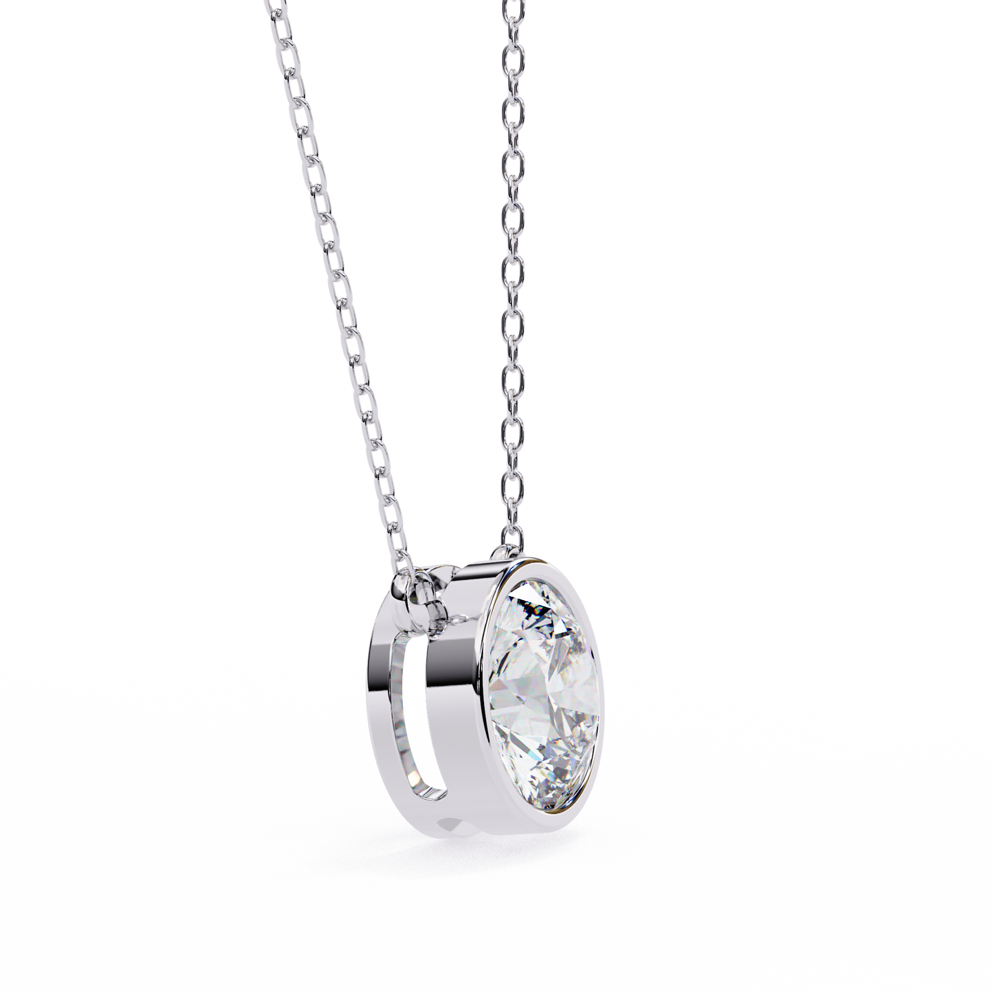 Viennette Opulenza Round Solitaire Pendant
