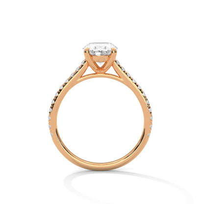 Bold Brilliance Oval-Cut Diamond Ring – Timeless Elegance