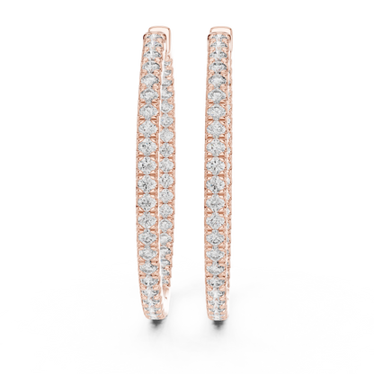 Lustrous Diamond Pavé Hoops