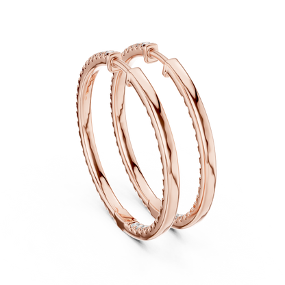 Lustrous Diamond Pavé Hoops