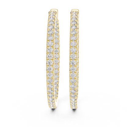 Lustrous Diamond Pavé Hoops
