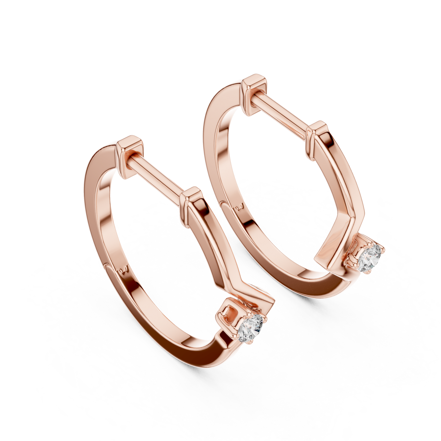 Modern Twist Diamond Studs