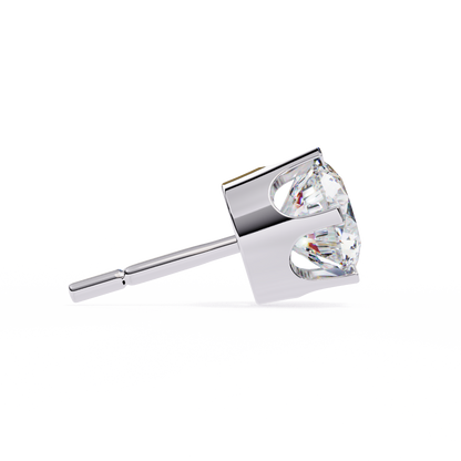 Amara Gioiello Round Solitaire Diamond earrlings