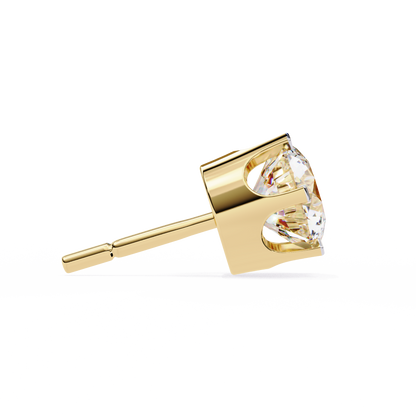 Amara Gioiello Round Solitaire Diamond earrlings