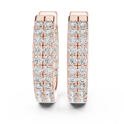 Grandeur Diamond-Encrusted Hoops