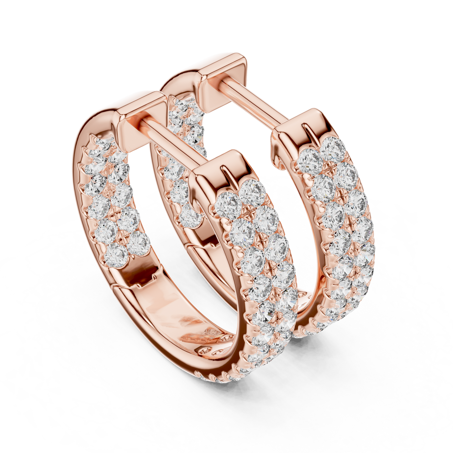Grandeur Diamond-Encrusted Hoops