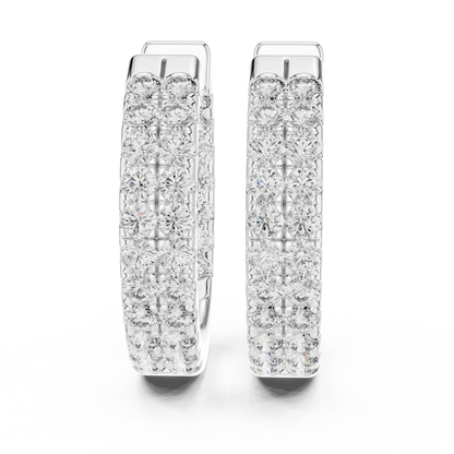 Grandeur Diamond-Encrusted Hoops