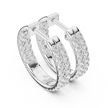 Grandeur Diamond-Encrusted Hoops