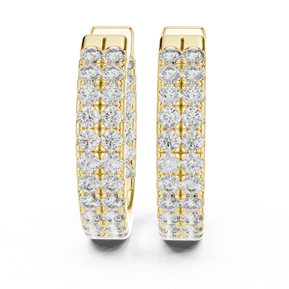 Grandeur Diamond-Encrusted Hoops