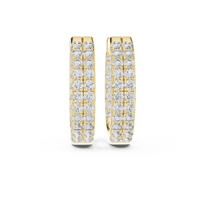 Grandeur Diamond-Encrusted Hoops