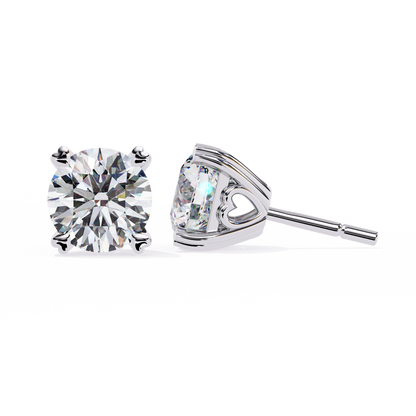 Vento di Stelle Round Solitaire Diamond Studs