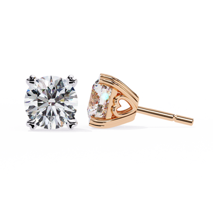 Vento di Stelle Round Solitaire Diamond Studs