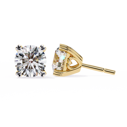 Vento di Stelle Round Solitaire Diamond Studs