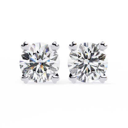 Vento di Stelle Round Solitaire Diamond Studs