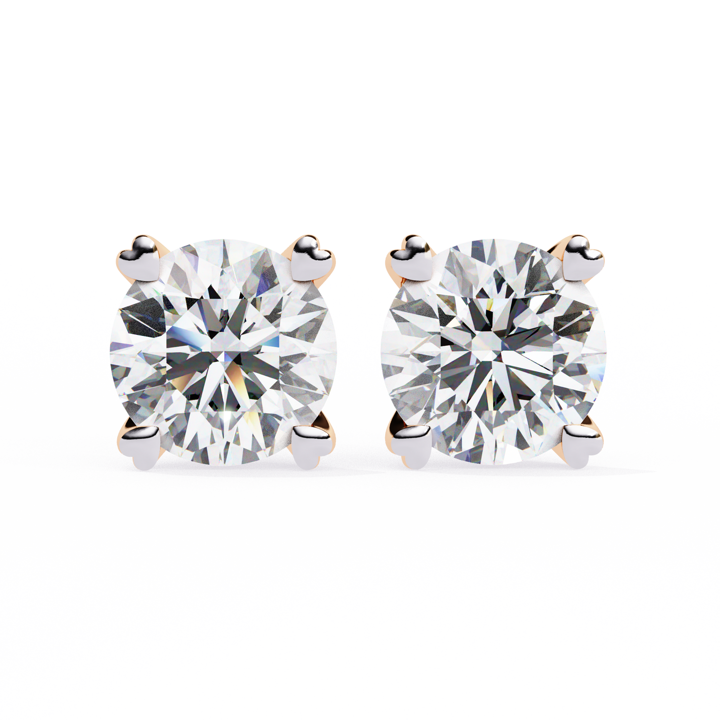 Vento di Stelle Round Solitaire Diamond Studs