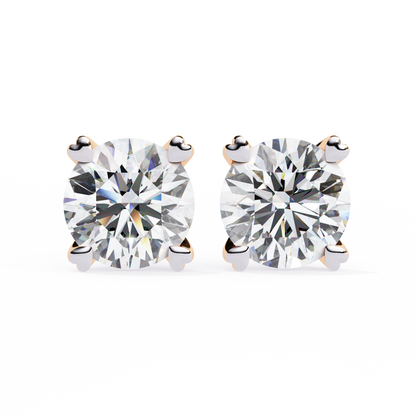 Vento di Stelle Round Solitaire Diamond Studs