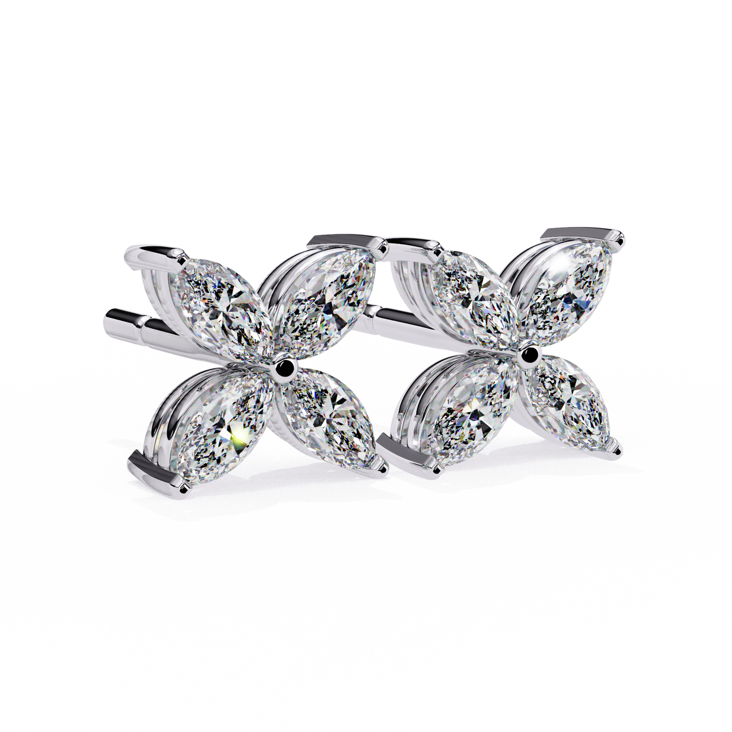 Moon Petals Diamond Earrings