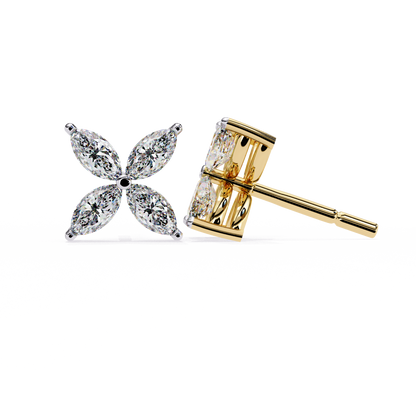 Moon Petals Diamond Earrings