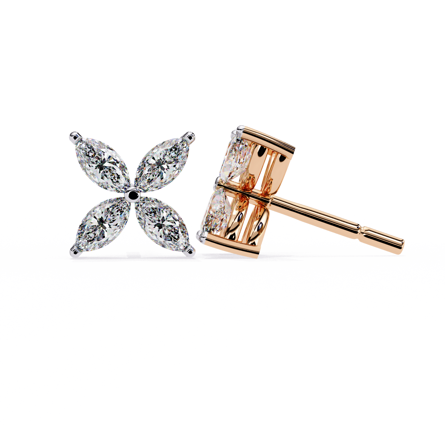 Moon Petals Diamond Earrings