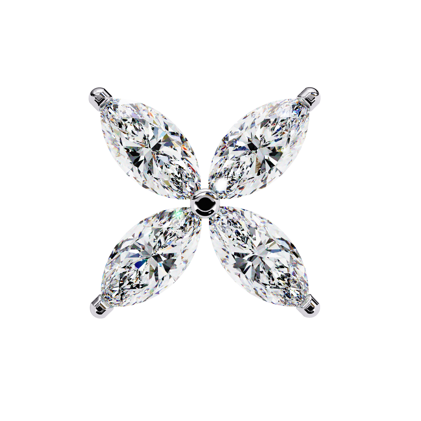 Moon Petals Diamond Earrings
