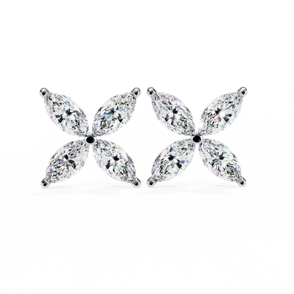 Moon Petals Diamond Earrings