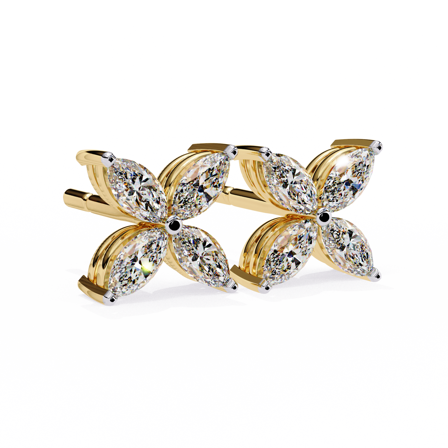 Moon Petals Diamond Earrings