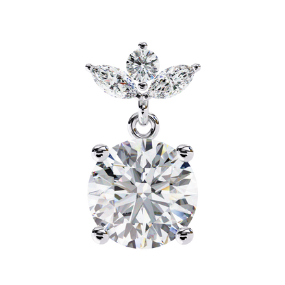 Pure Flow Solitaire Drop Earrings