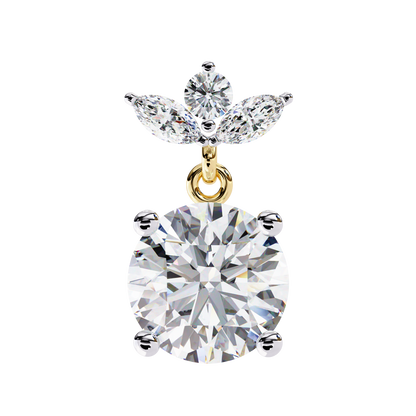 Pure Flow Solitaire Drop Earrings