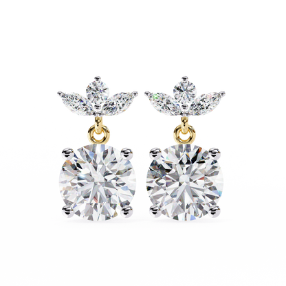 Pure Flow Solitaire Drop Earrings
