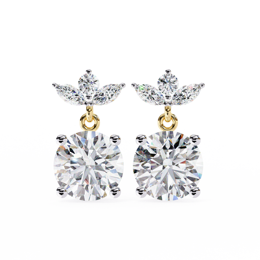 Pure Flow Solitaire Drop Earrings