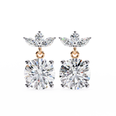 Pure Flow Solitaire Drop Earrings