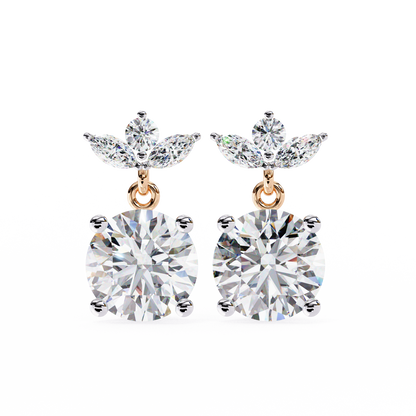 Pure Flow Solitaire Drop Earrings