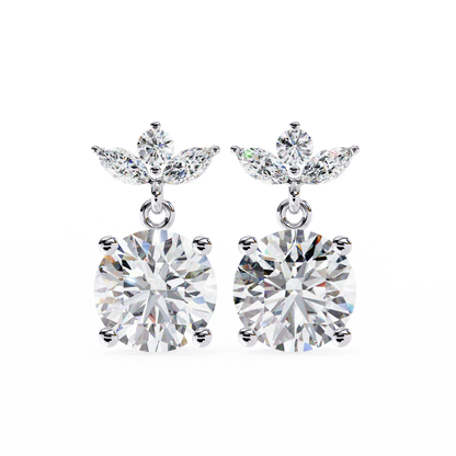 Pure Flow Solitaire Drop Earrings