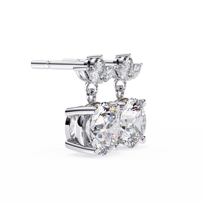 Pure Flow Solitaire Drop Earrings