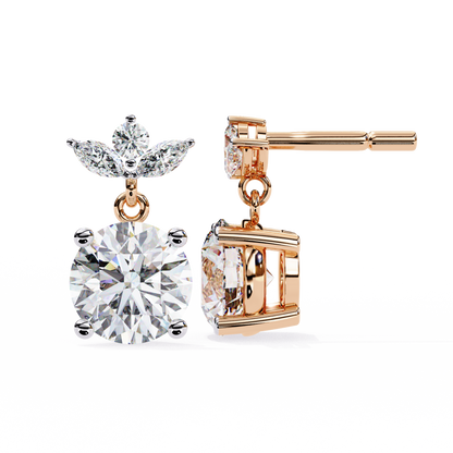Pure Flow Solitaire Drop Earrings