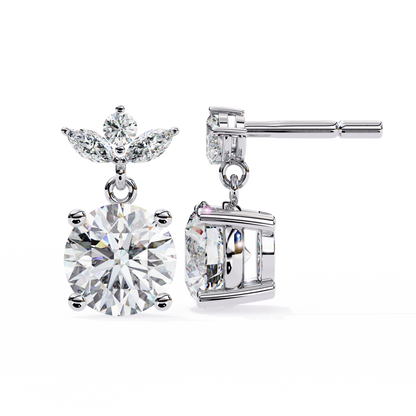Pure Flow Solitaire Drop Earrings