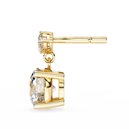 Pure Flow Solitaire Drop Earrings