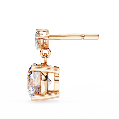 Pure Flow Solitaire Drop Earrings